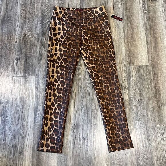 NWT Krazy Larry Animal Print Pull-on Ankle Pants Size 4 - Picture 2 of 6